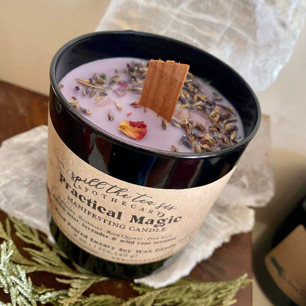 Practical Magic Intention Candle | Blessings, Luck & Sisterhood Soy Wax Candle - New Age Realms