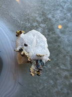 Crystalline Gold with Arsenopyrite on Quartz Sierra Co., Alleghany, California - New Age Realms