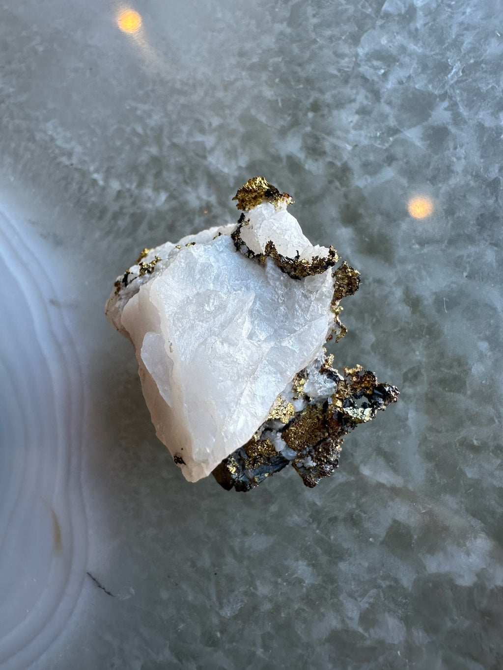 Crystalline Gold with Arsenopyrite on Quartz Sierra Co., Alleghany, California - New Age Realms