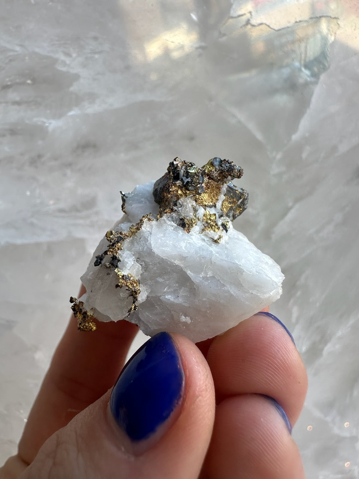 Crystalline Gold with Arsenopyrite on Quartz Sierra Co., Alleghany, California - New Age Realms