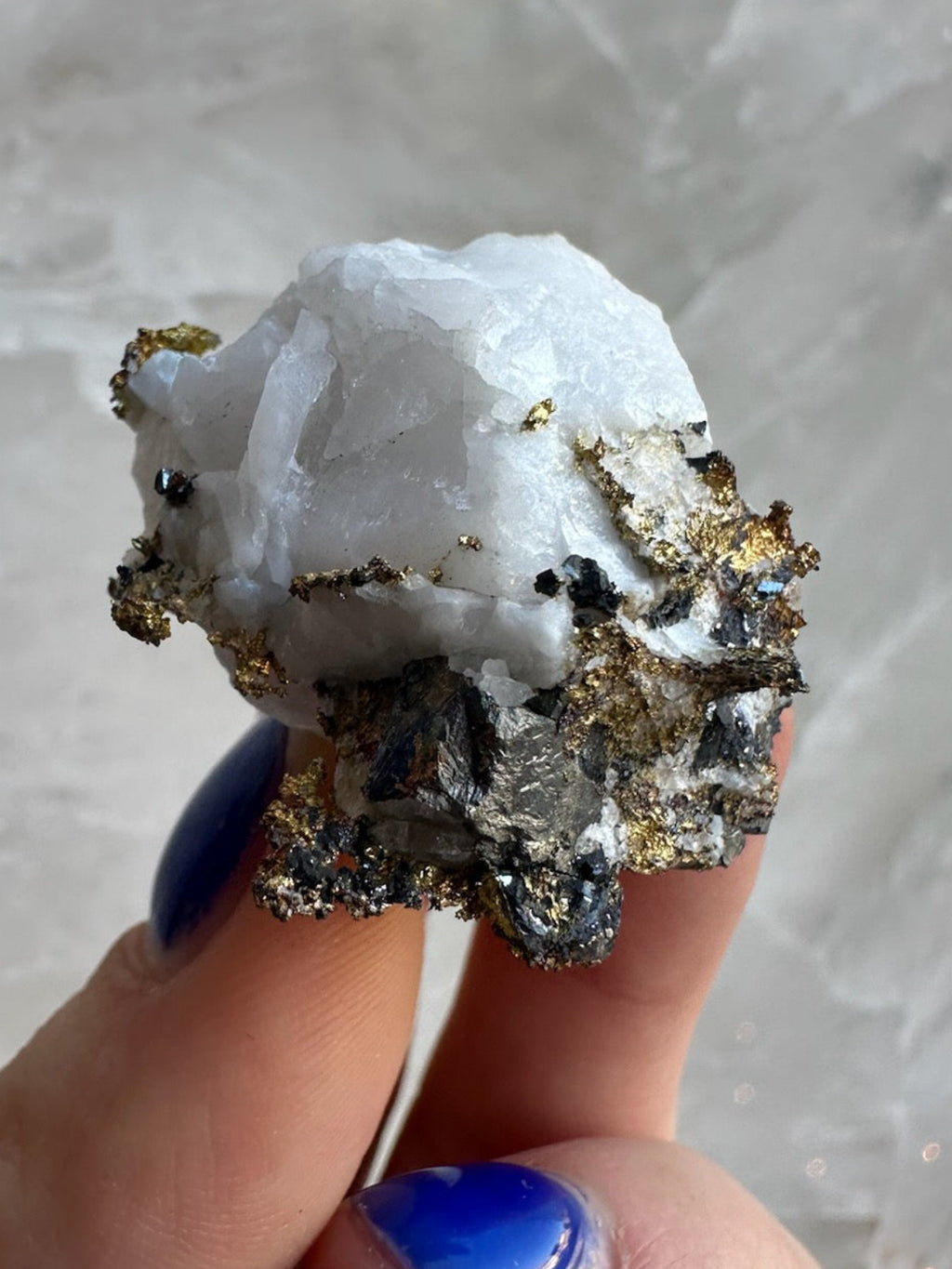 Crystalline Gold with Arsenopyrite on Quartz Sierra Co., Alleghany, California - New Age Realms