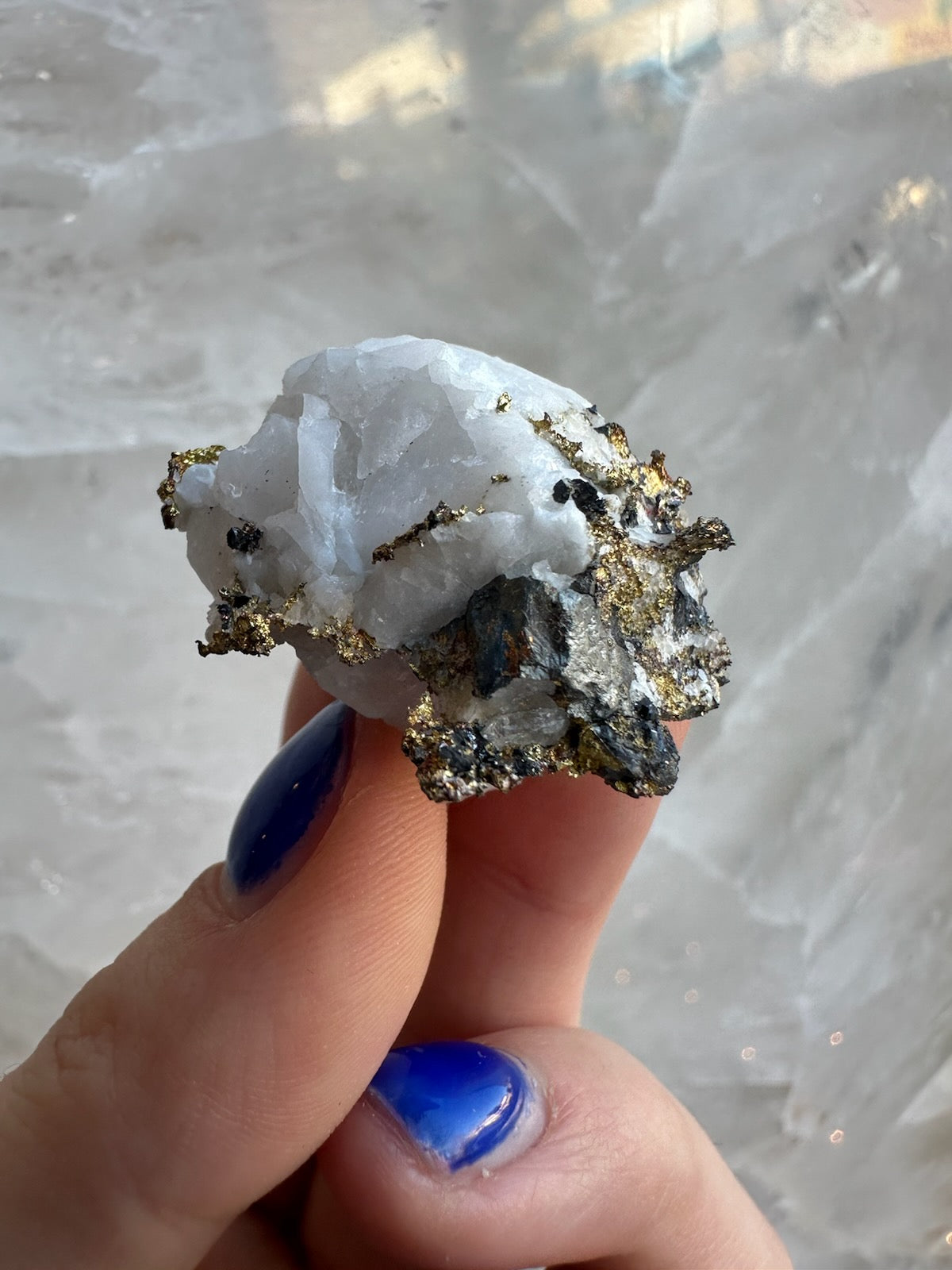 Crystalline Gold with Arsenopyrite on Quartz Sierra Co., Alleghany, California - New Age Realms