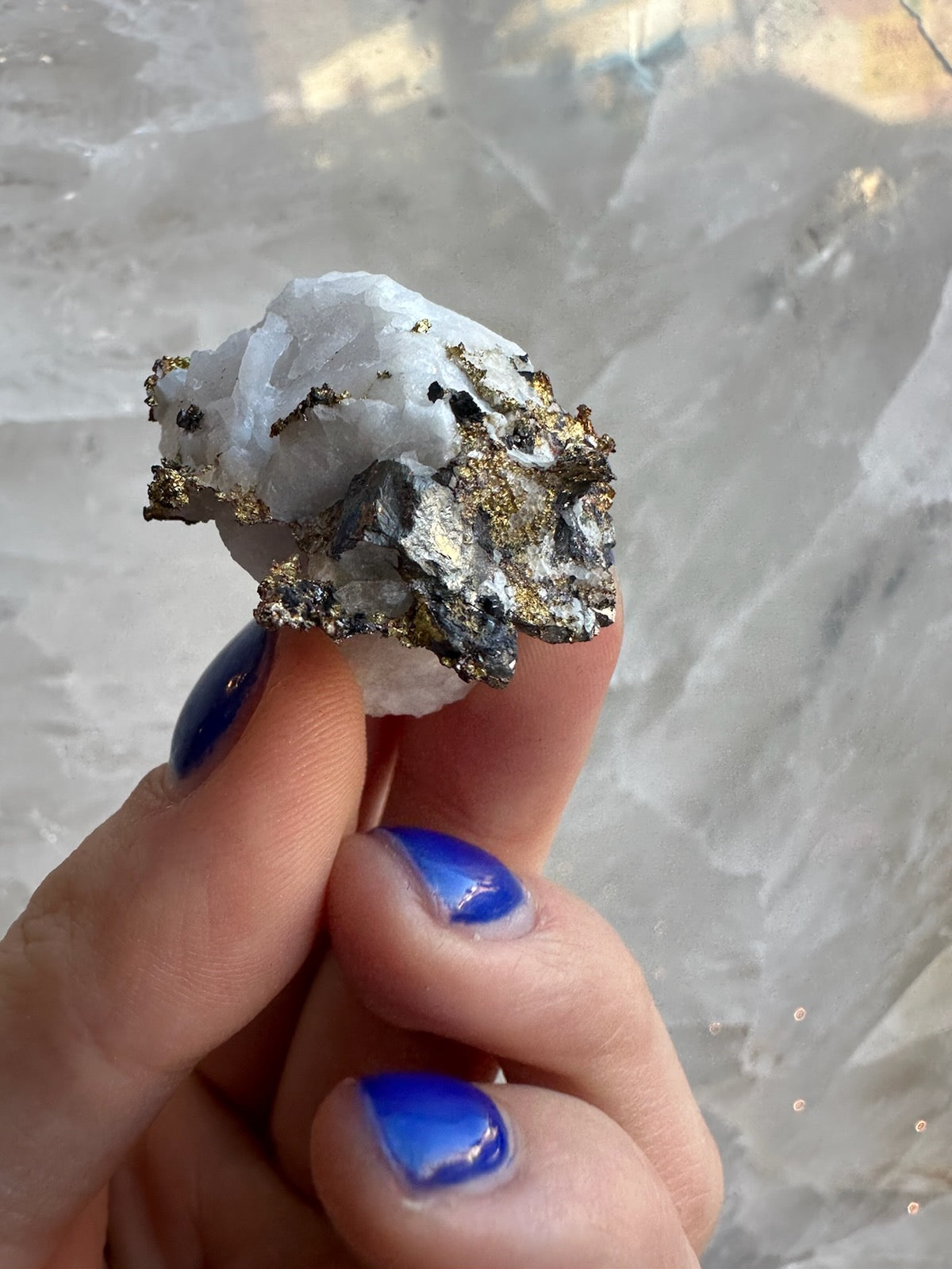 Crystalline Gold with Arsenopyrite on Quartz Sierra Co., Alleghany, California - New Age Realms