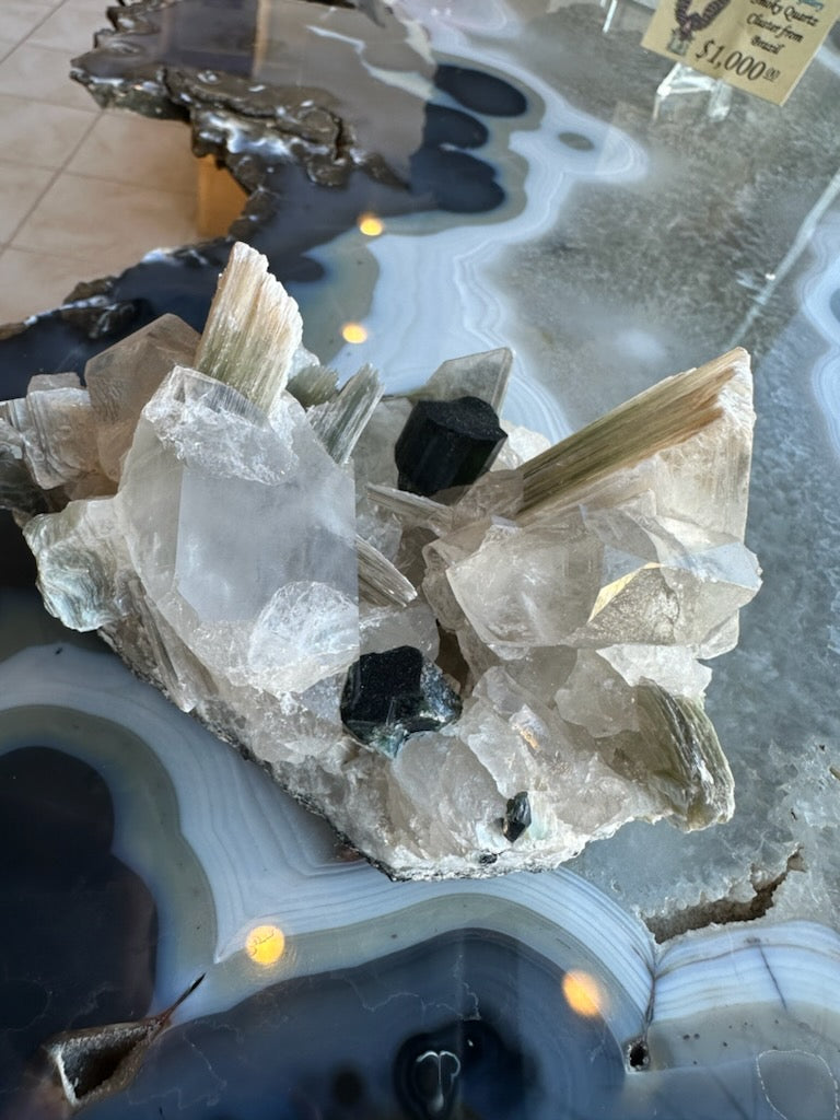 Blue Indicolite Tourmaline on Matrix from Nuristan, Afghanistan - New Age Realms