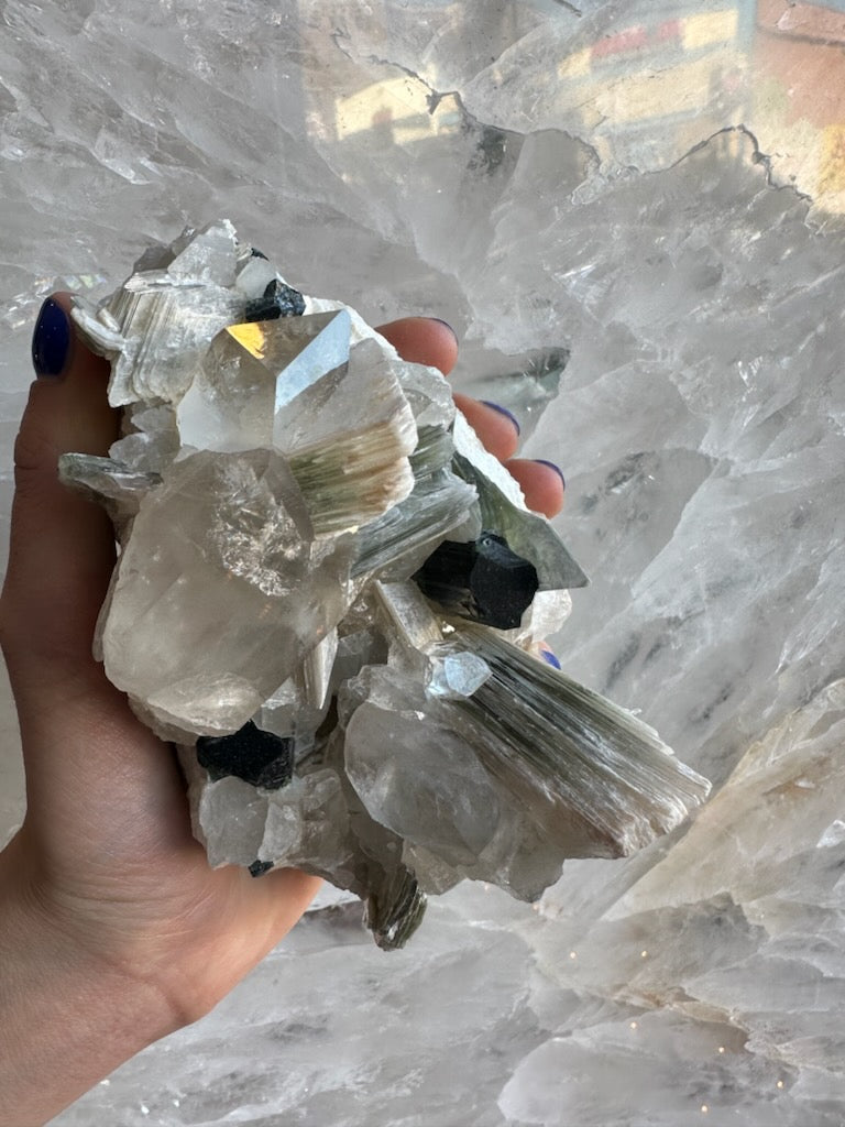 Blue Indicolite Tourmaline on Matrix from Nuristan, Afghanistan - New Age Realms
