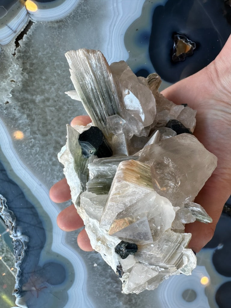 Blue Indicolite Tourmaline on Matrix from Nuristan, Afghanistan - New Age Realms