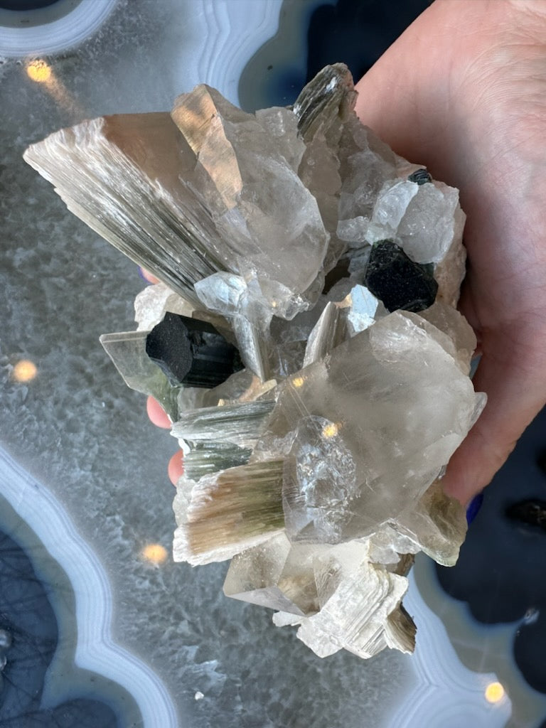 Blue Indicolite Tourmaline on Matrix from Nuristan, Afghanistan - New Age Realms