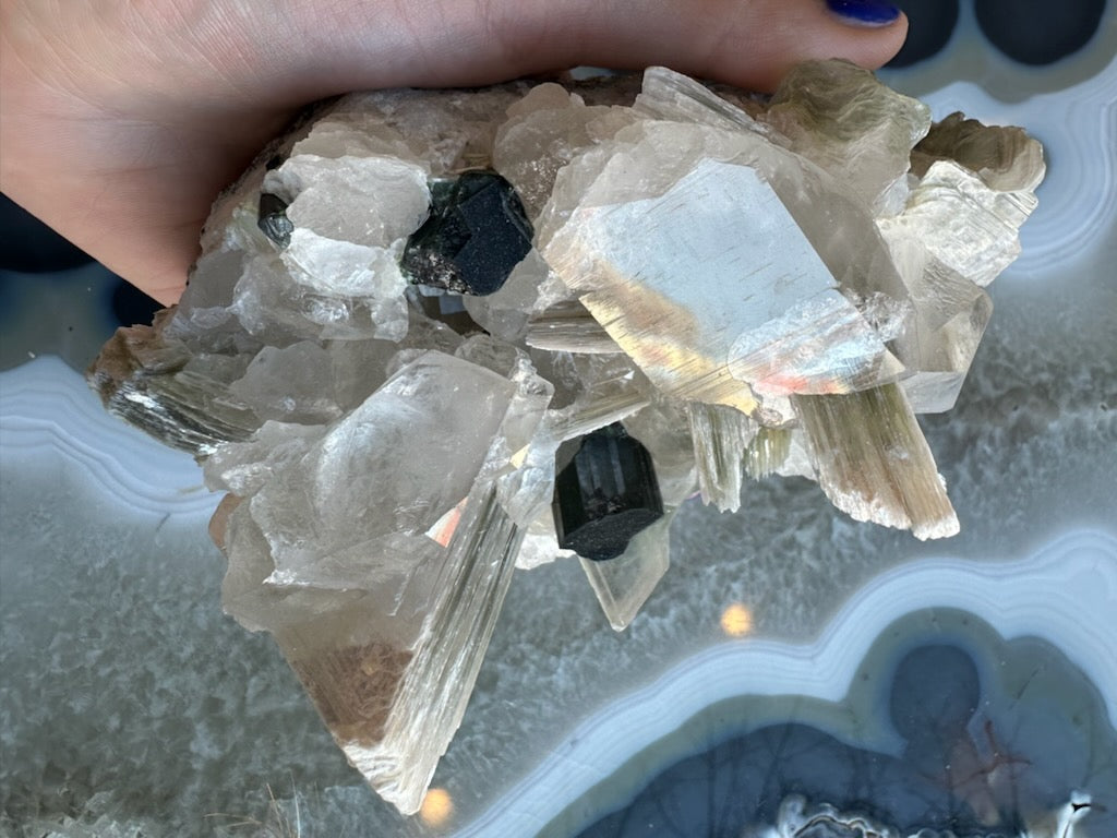 Blue Indicolite Tourmaline on Matrix from Nuristan, Afghanistan - New Age Realms