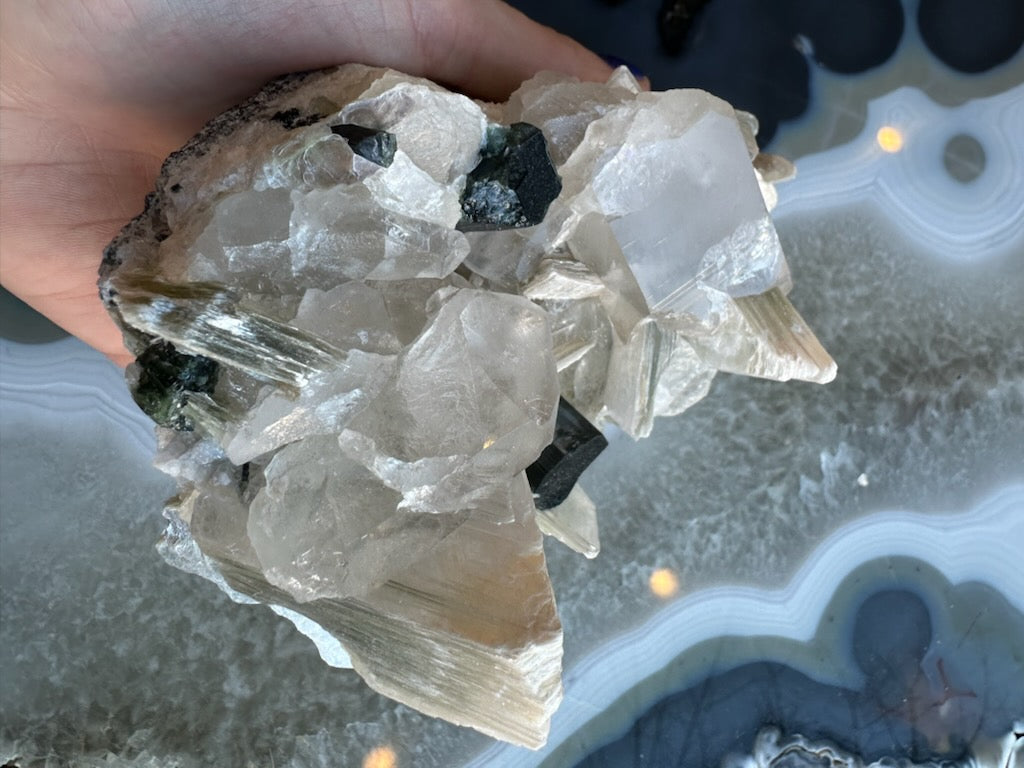 Blue Indicolite Tourmaline on Matrix from Nuristan, Afghanistan - New Age Realms
