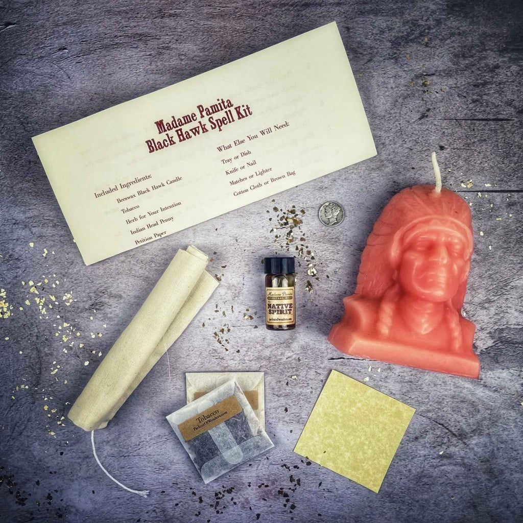 Black Hawk Justice Candle Spell Kit - Spirit Guide & Social Justice Magic
