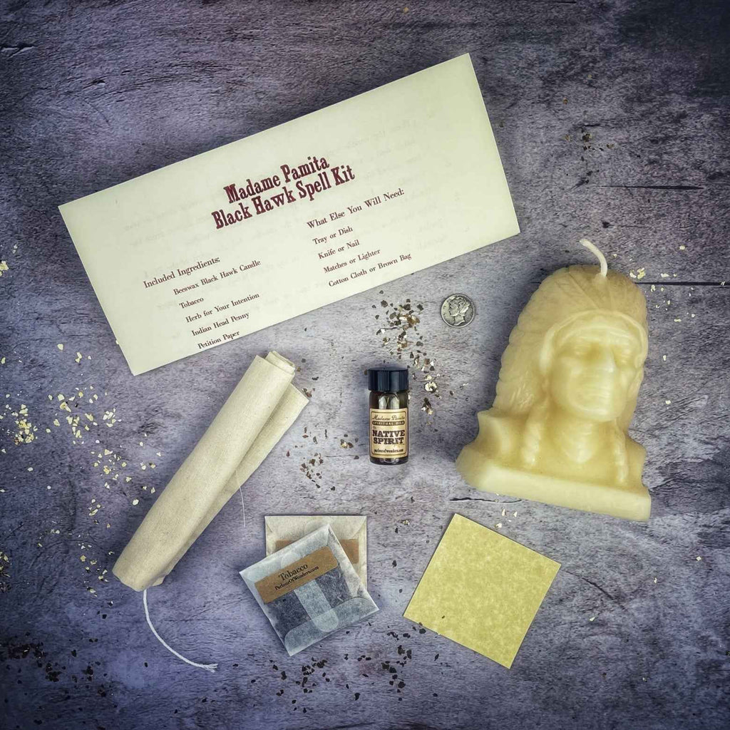 Black Hawk Justice Candle Spell Kit - Spirit Guide & Social Justice Magic