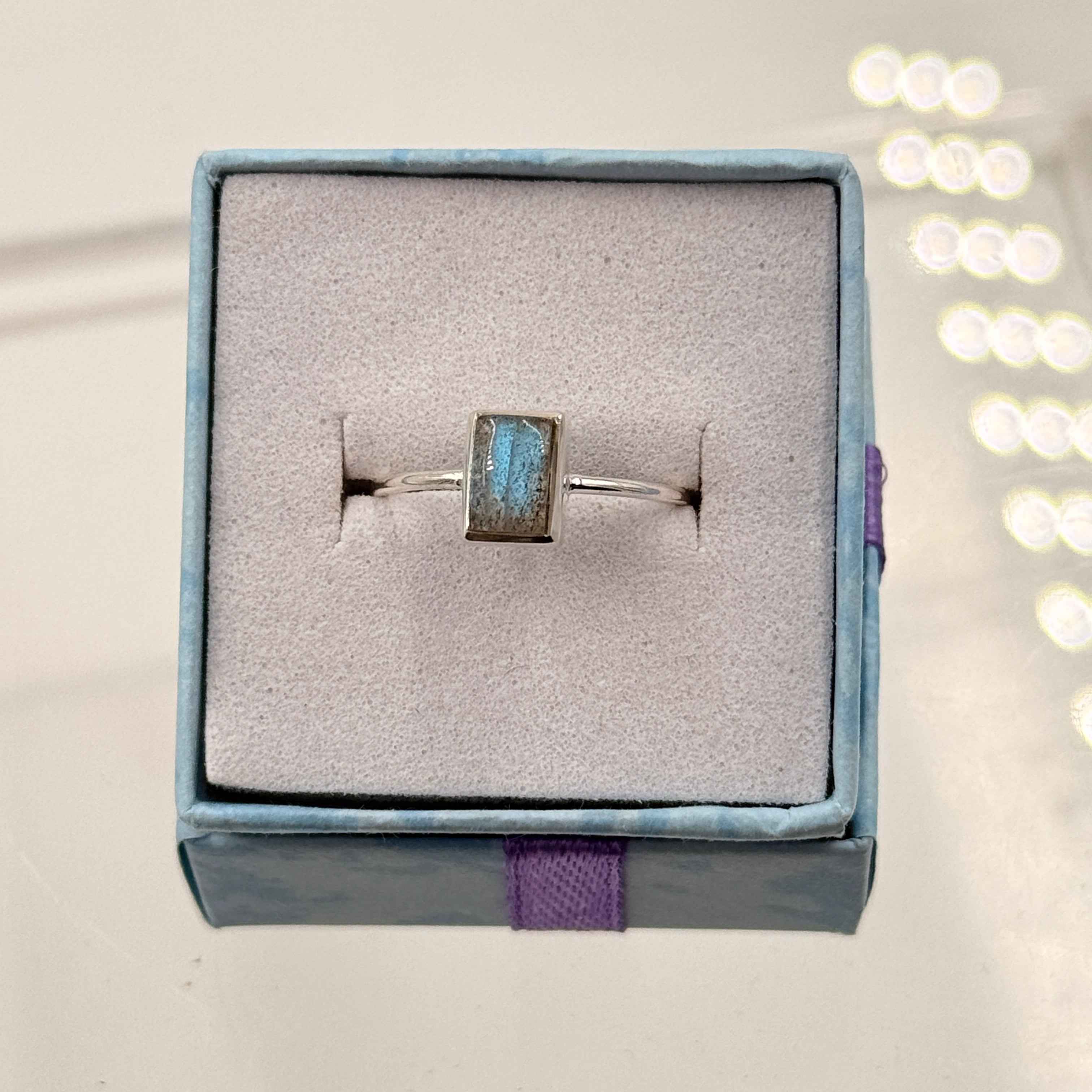 Dainty Labradorite Ring