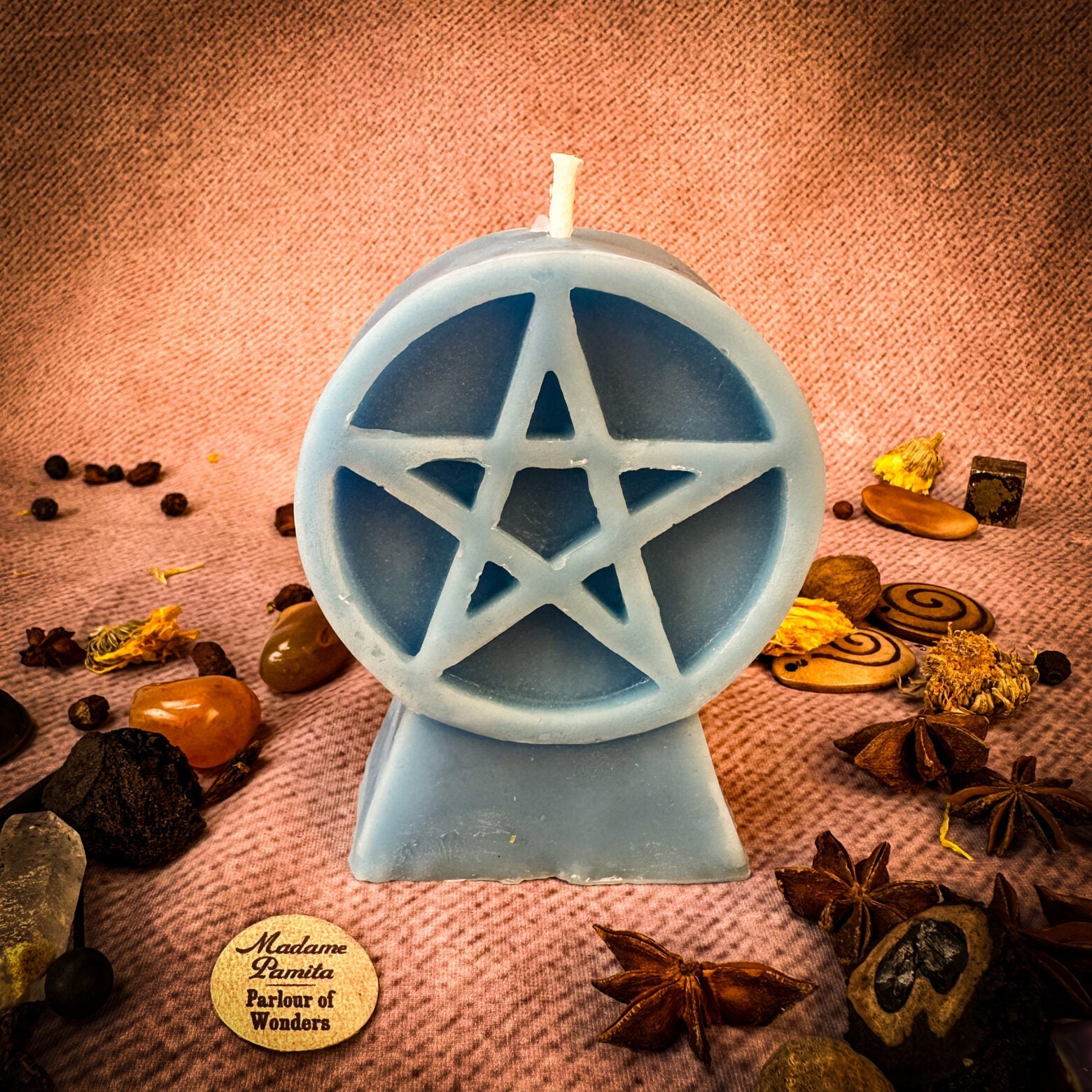 Pentacle of Protection Candle Ritual Kit - Five Elements & Spiritual Safety