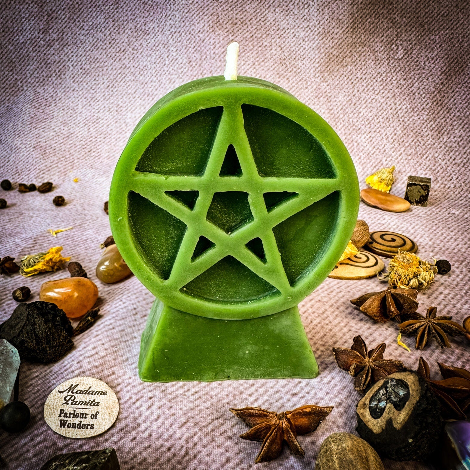 Pentacle of Protection Candle Ritual Kit - Five Elements & Spiritual Safety