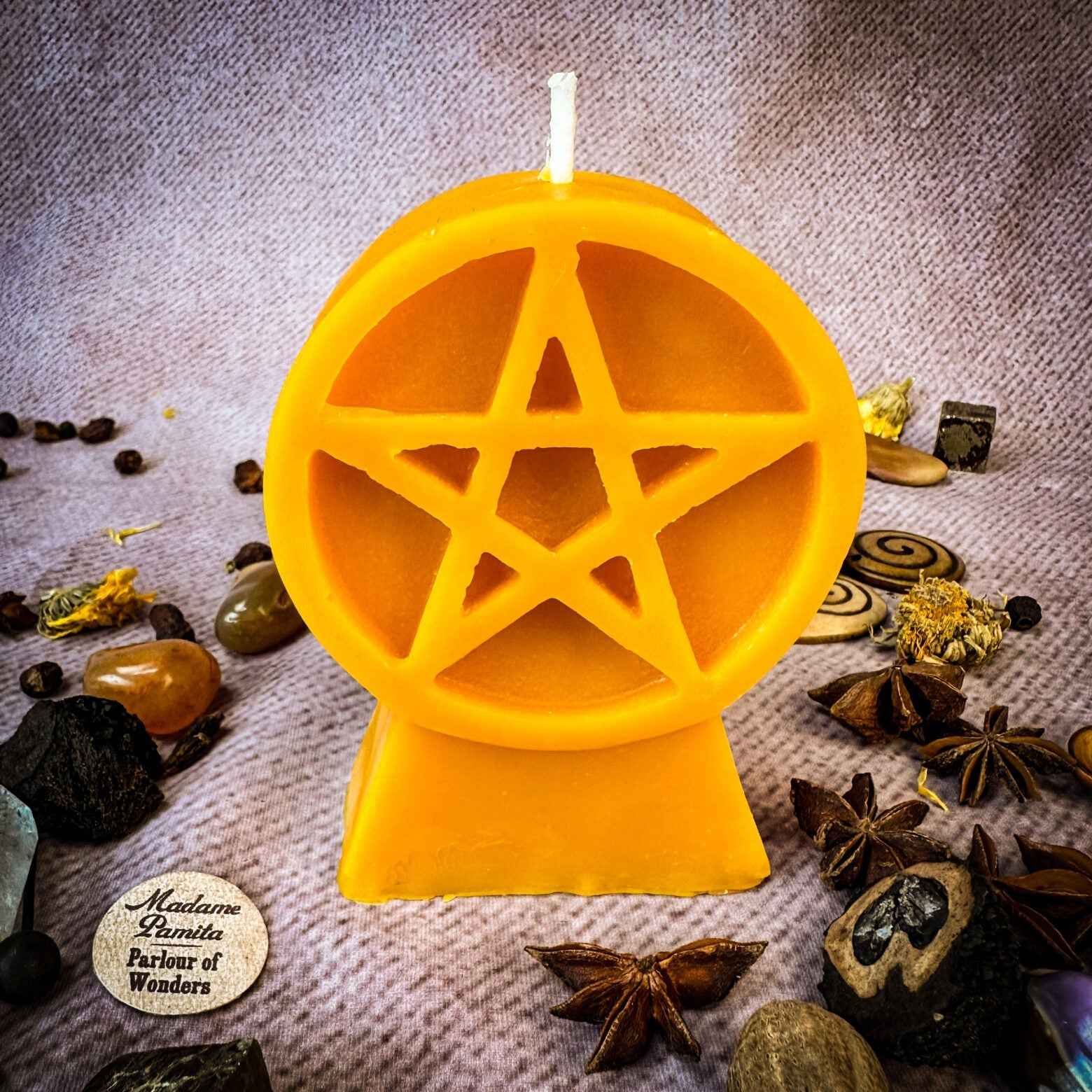 Pentacle of Protection Candle Spell Kit - Five Elements & Spiritual Safety Magic