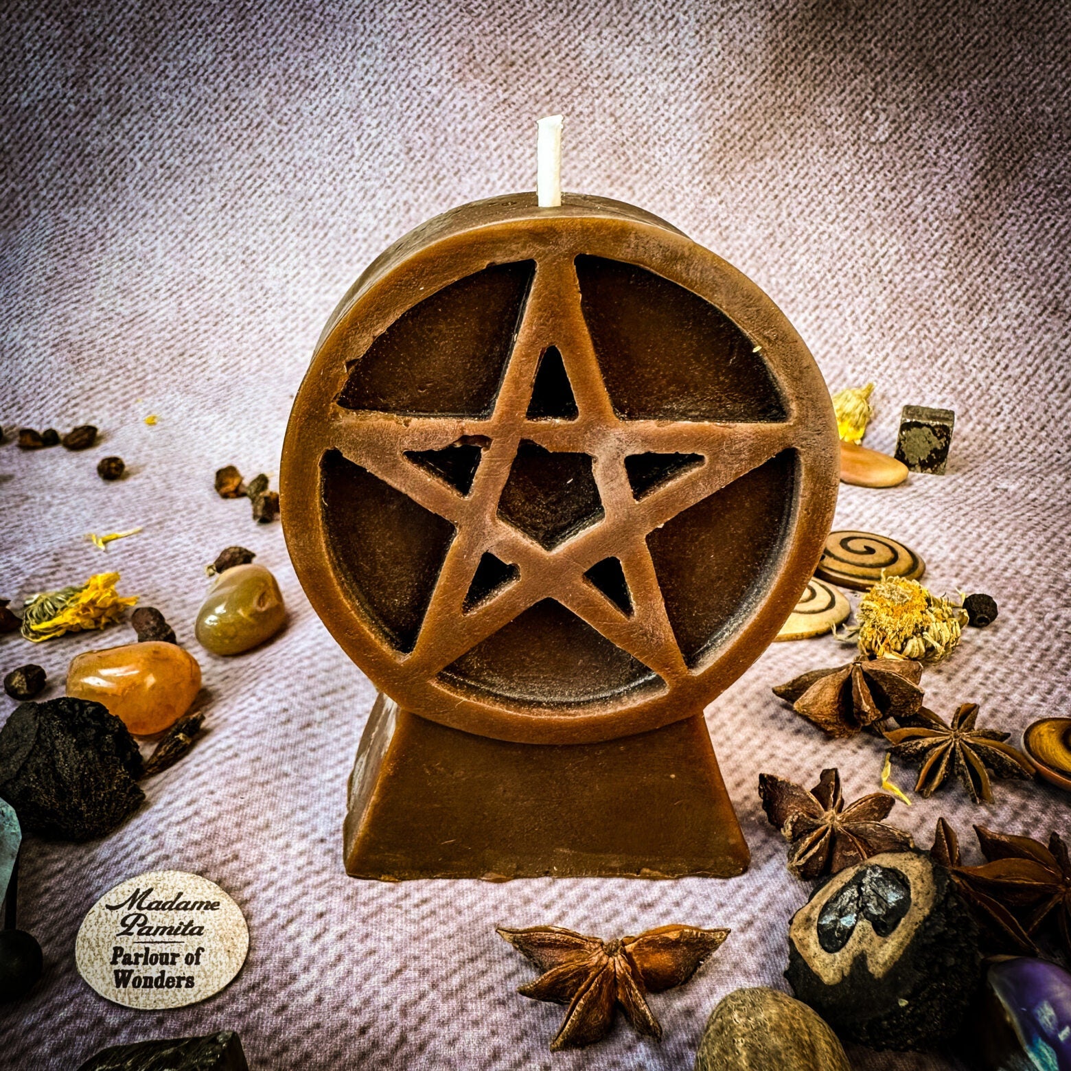 Pentacle of Protection Candle Ritual Kit - Five Elements & Spiritual Safety