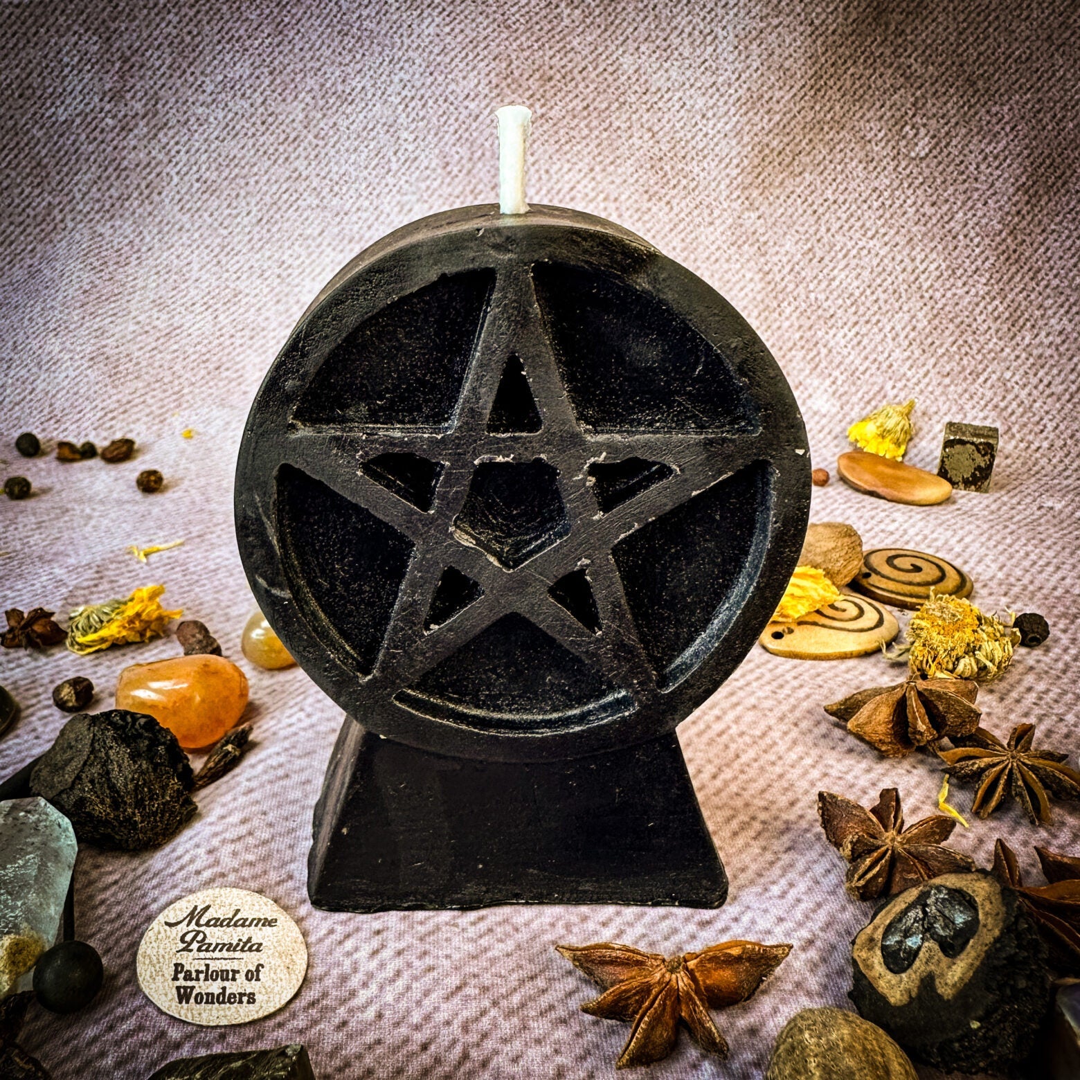 Pentacle of Protection Candle Ritual Kit - Five Elements & Spiritual Safety