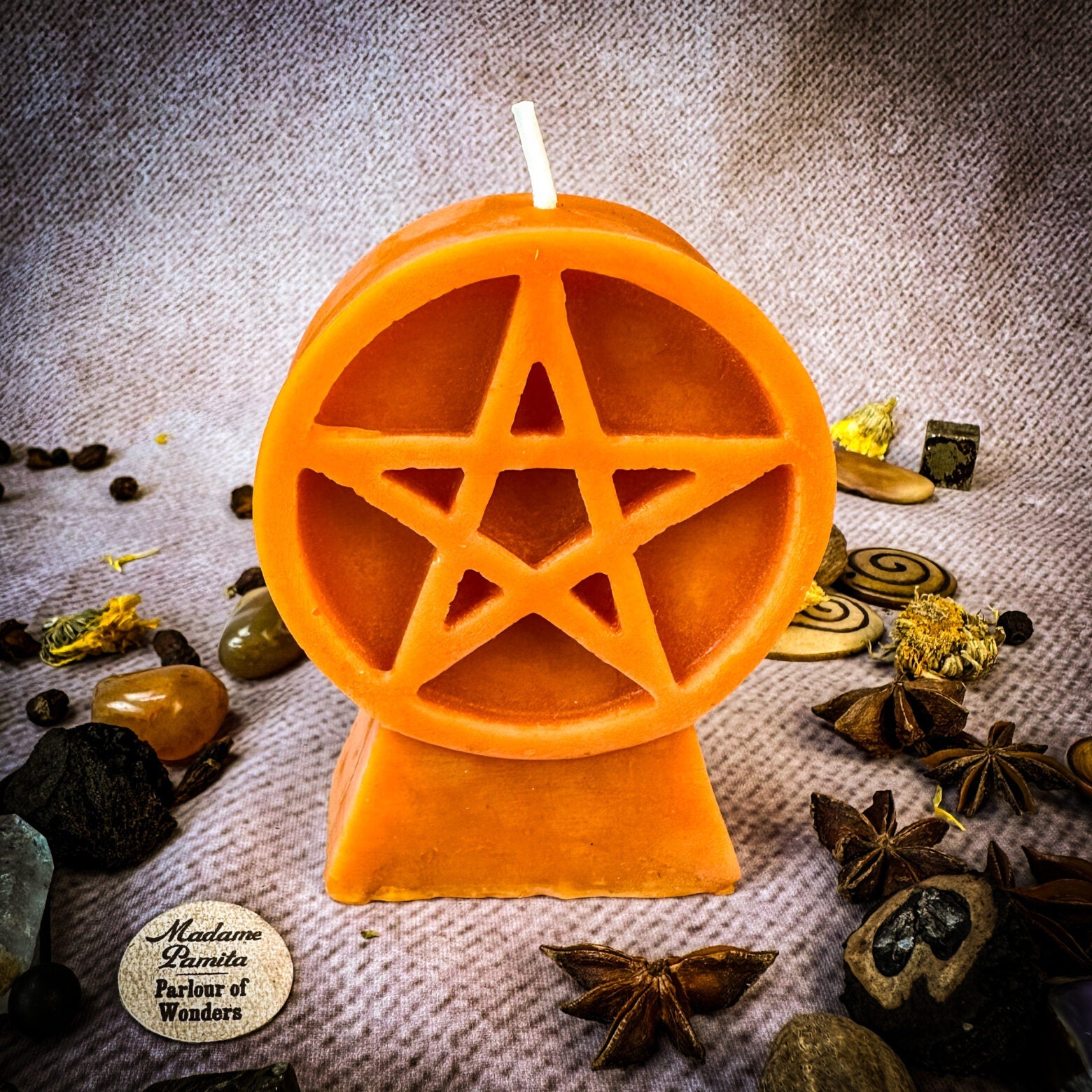Pentacle of Protection Candle Ritual Kit - Five Elements & Spiritual Safety