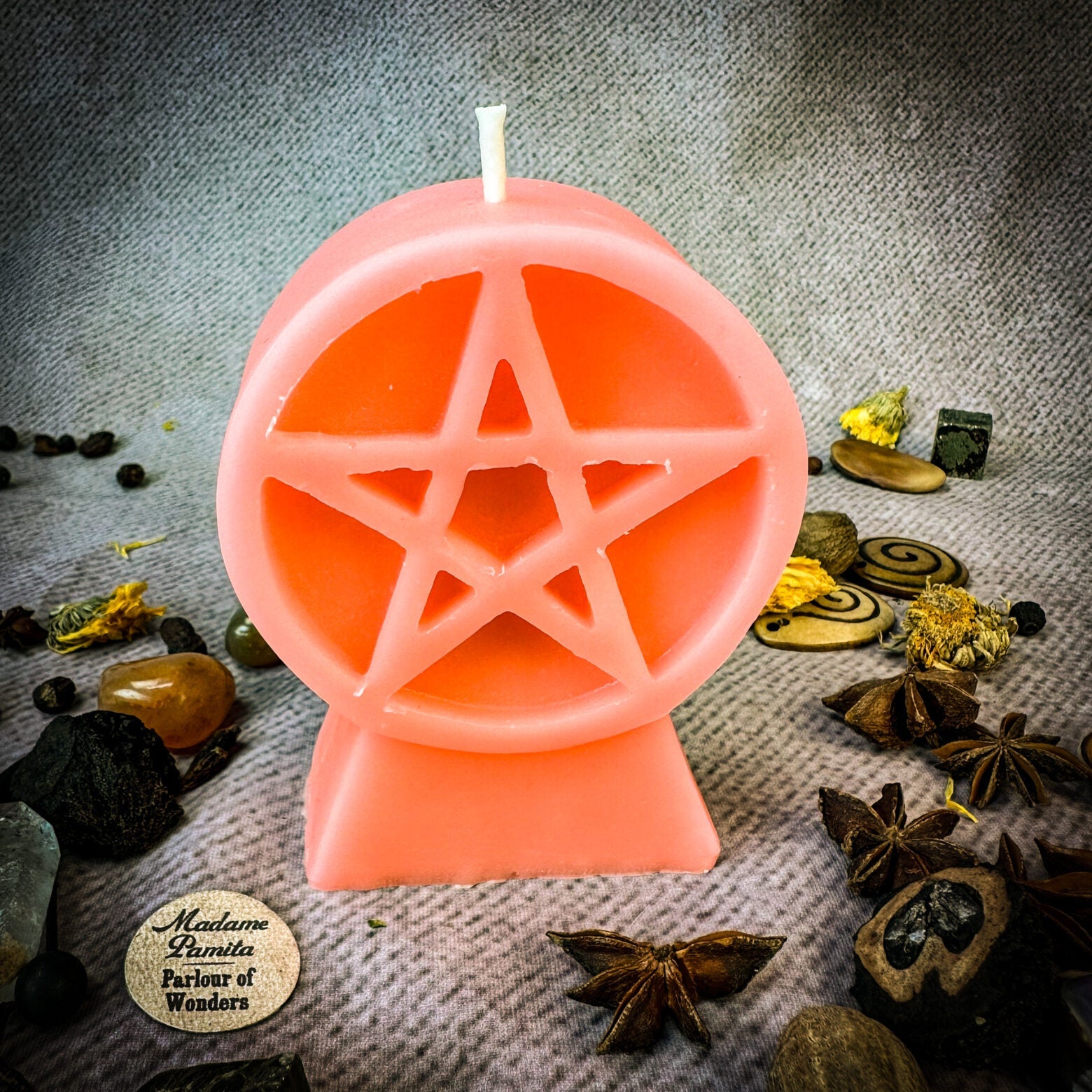 Pentacle of Protection Candle Ritual Kit - Five Elements & Spiritual Safety