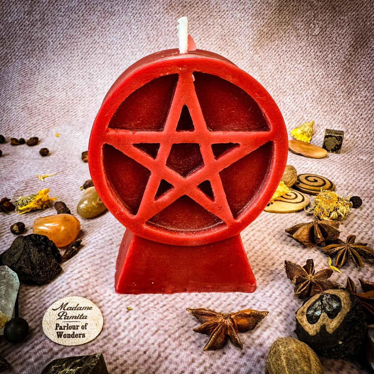 Pentacle of Protection Candle Ritual Kit - Five Elements & Spiritual Safety