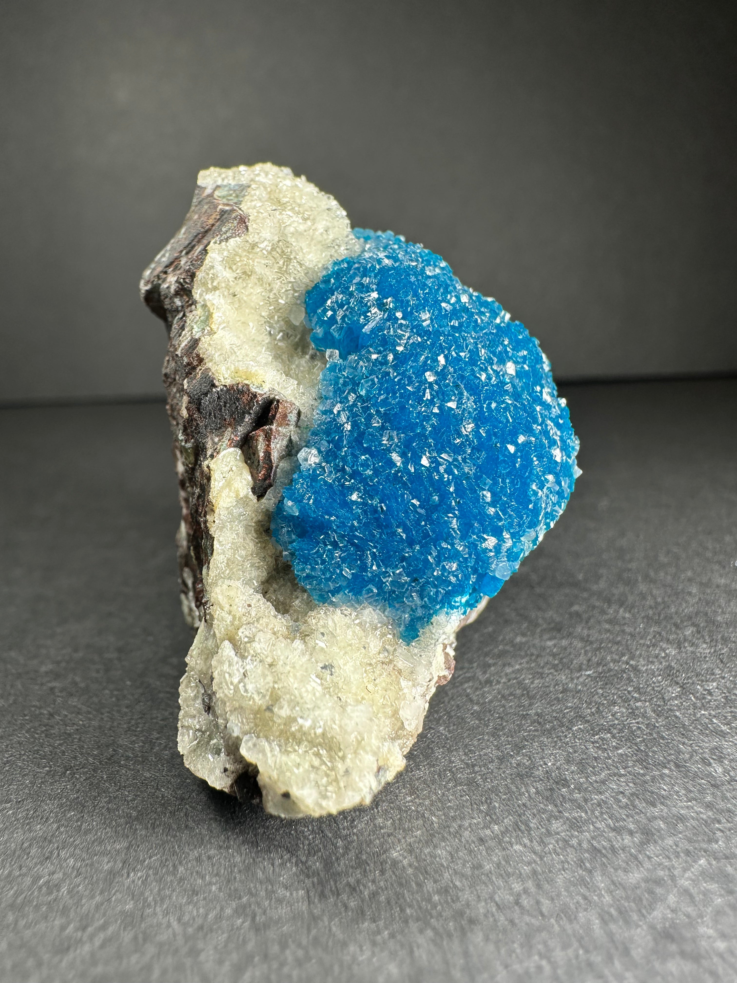 Cavansite with Stilbite on Matrix from Pune, Maharashtra, India - New Age Realms