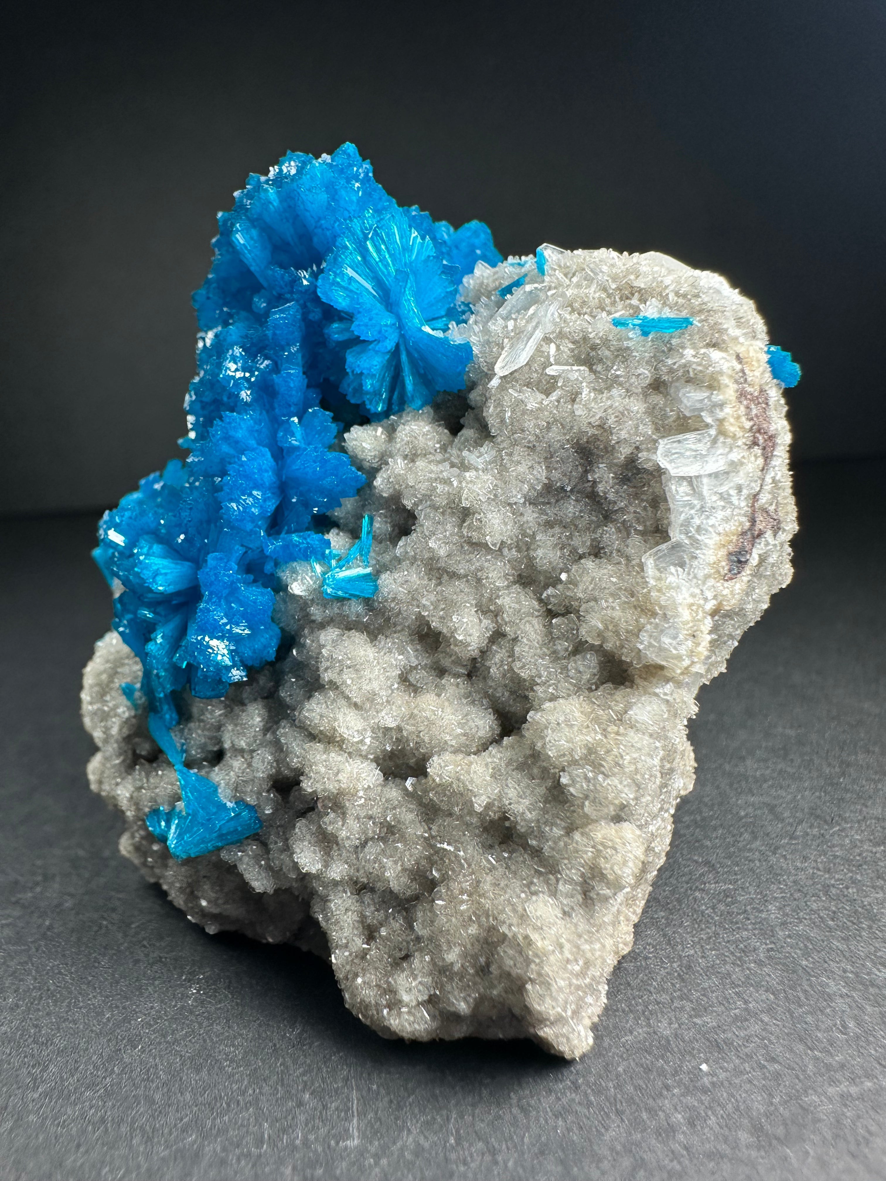 Cavansite with Stilbite on Matrix from Pune, Maharashtra, India - New Age Realms