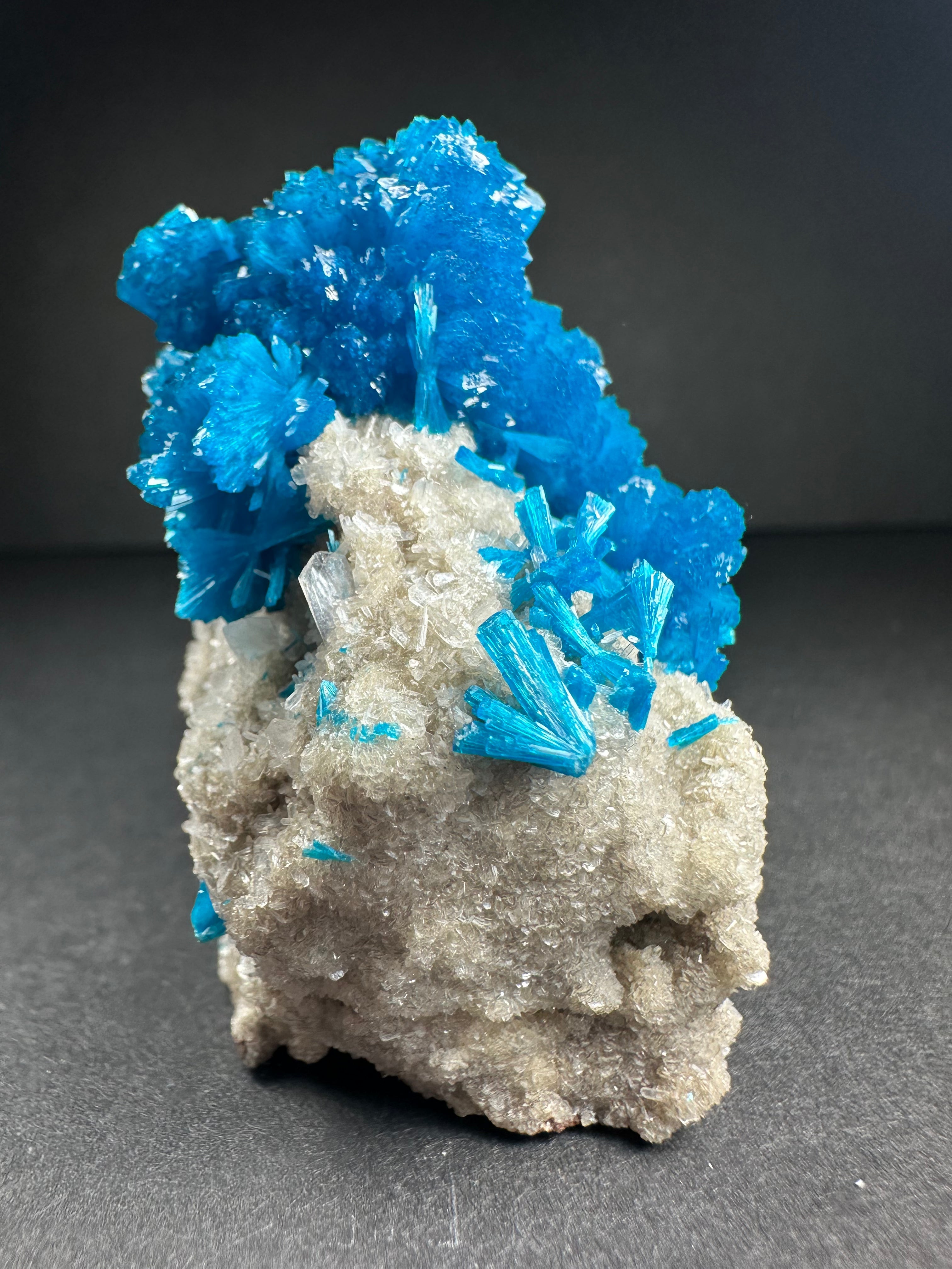 Cavansite with Stilbite on Matrix from Pune, Maharashtra, India - New Age Realms