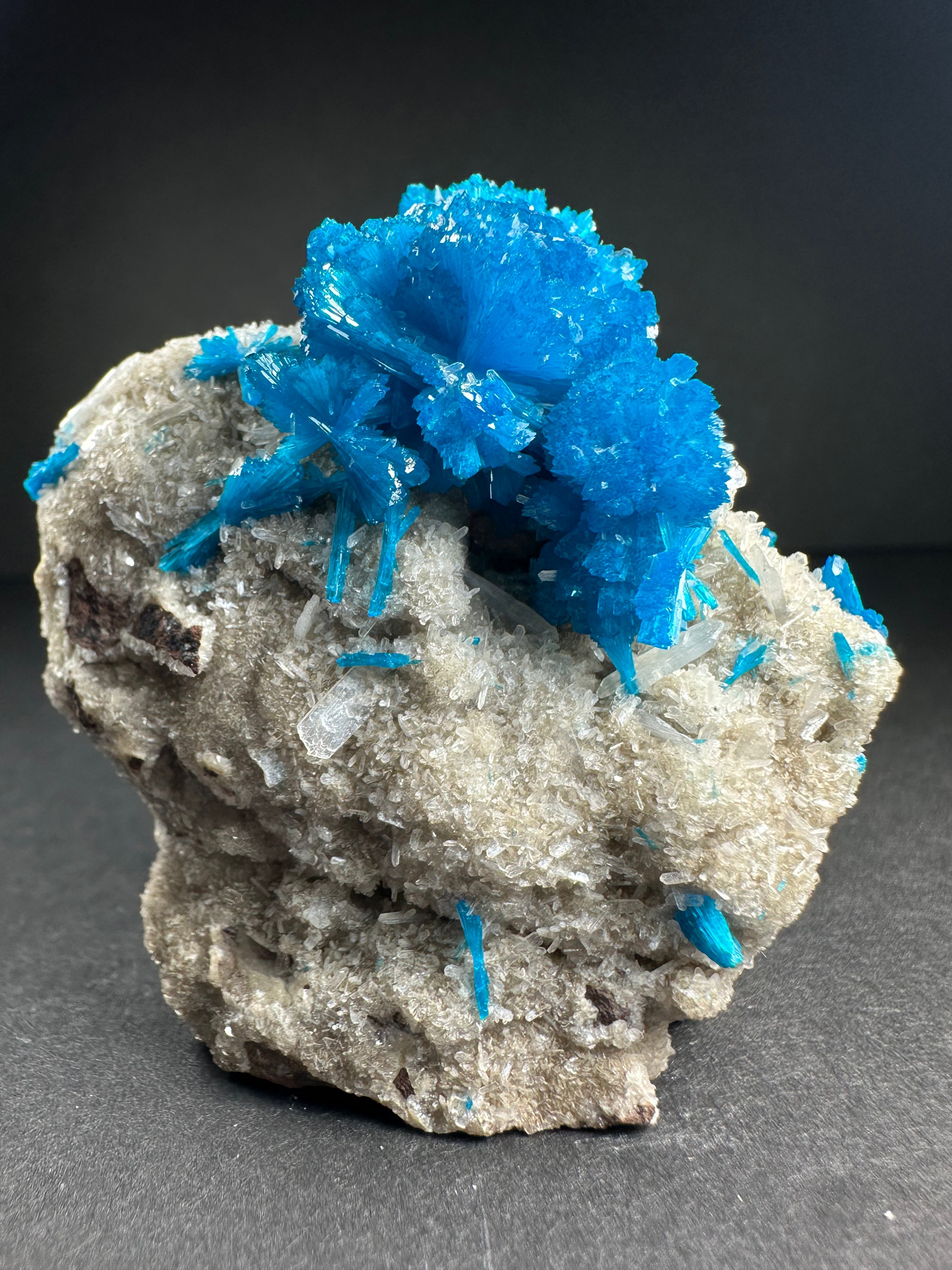 Cavansite with Stilbite on Matrix from Pune, Maharashtra, India - New Age Realms