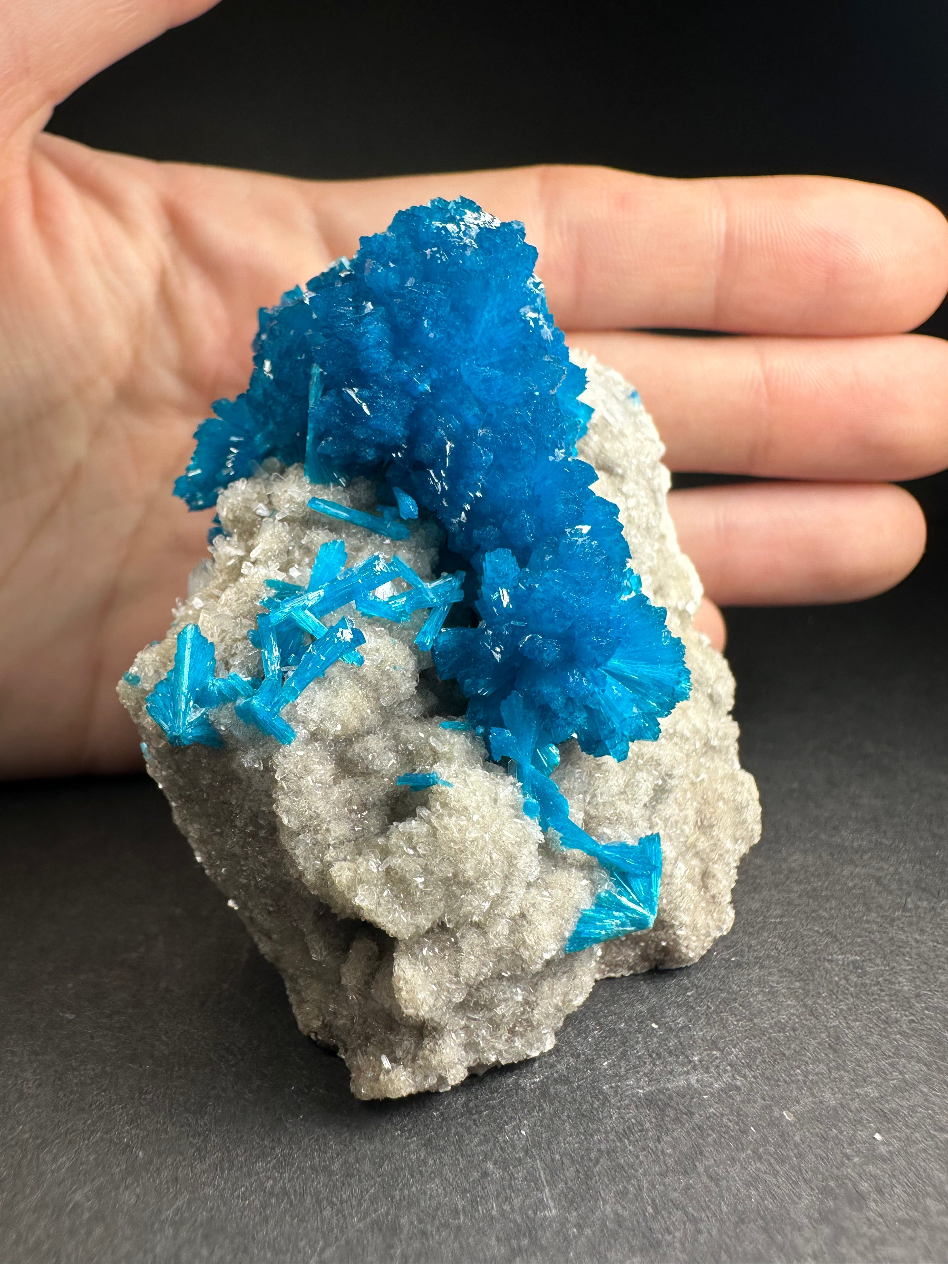 Cavansite with Stilbite on Matrix from Pune, Maharashtra, India - New Age Realms