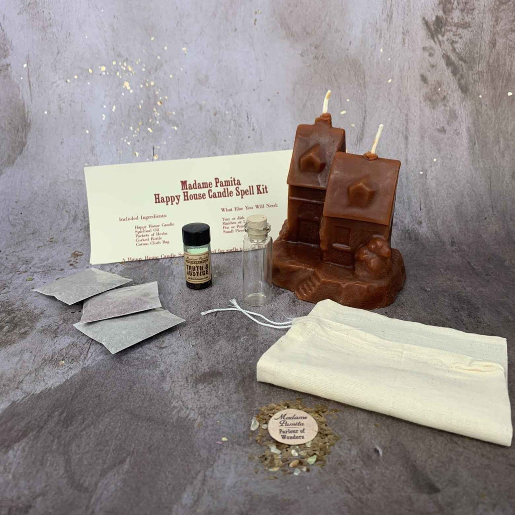 Happy House Candle Spell Kit - Home Protection, Harmony & Blessings