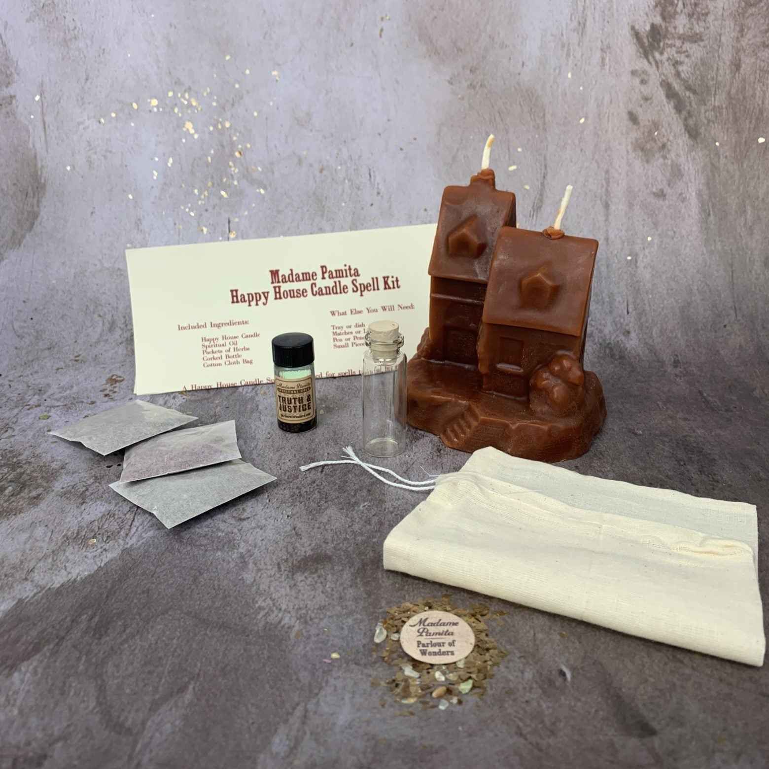 Happy House Candle Spell Kit - Home Protection, Harmony & Blessings