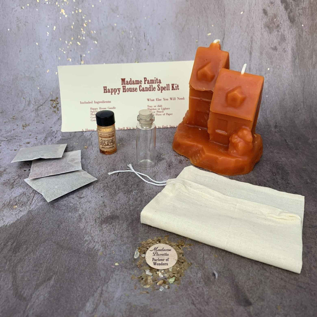 Happy House Candle Spell Kit - Home Protection, Harmony & Blessings