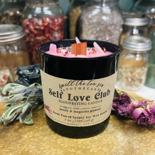 Self Love Club Intention Candle | Self Care & Healing Soy Wax Candle - New Age Realms