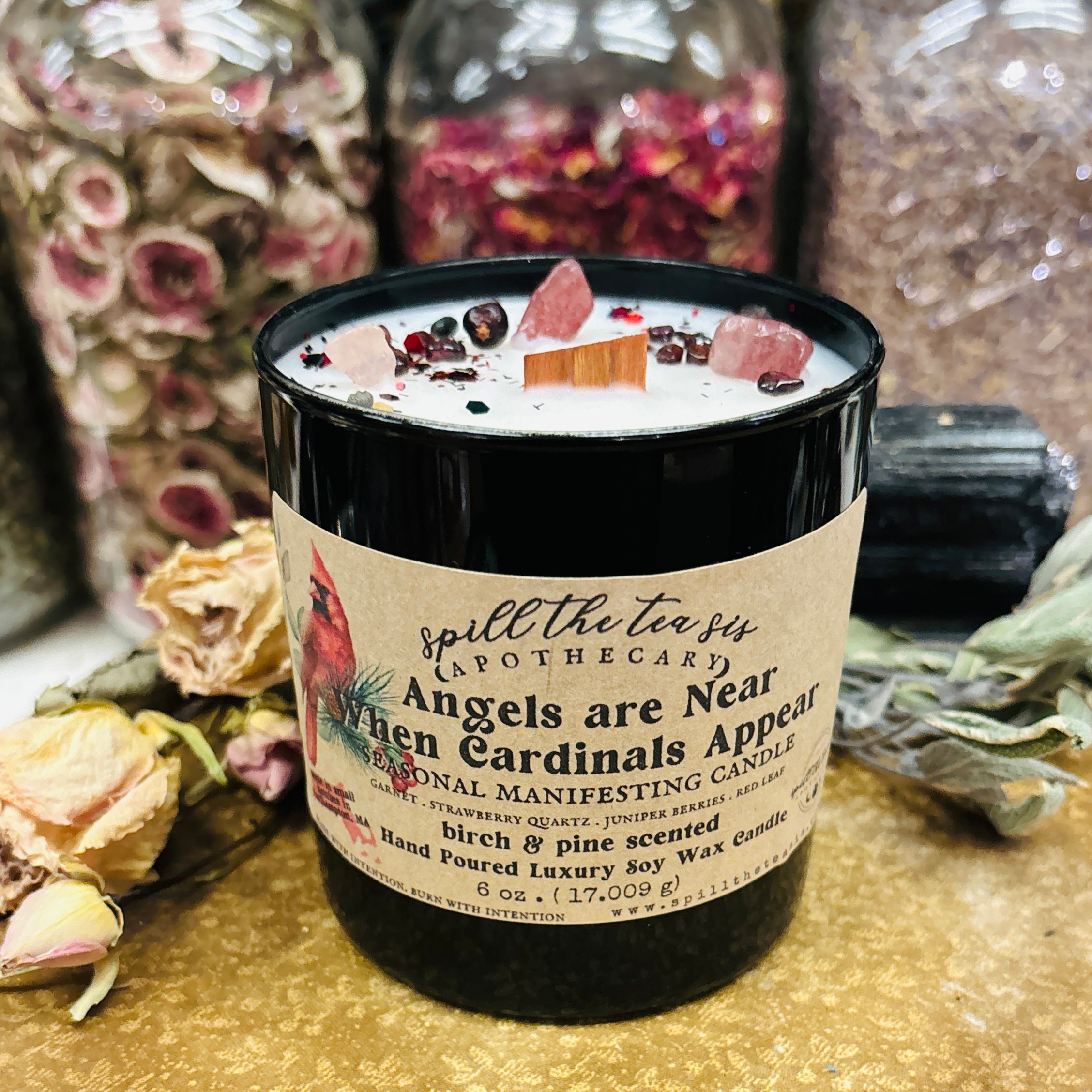 Angels Are Near When Cardinals Appear Candle | Memorial & Intention Candle - New Age Realms