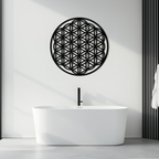 Sacred Geometry Metal Wall Art - Flower of Life Design - KAF158 - New Age Realms