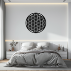 Sacred Geometry Metal Wall Art - Flower of Life Design - KAF158 - New Age Realms