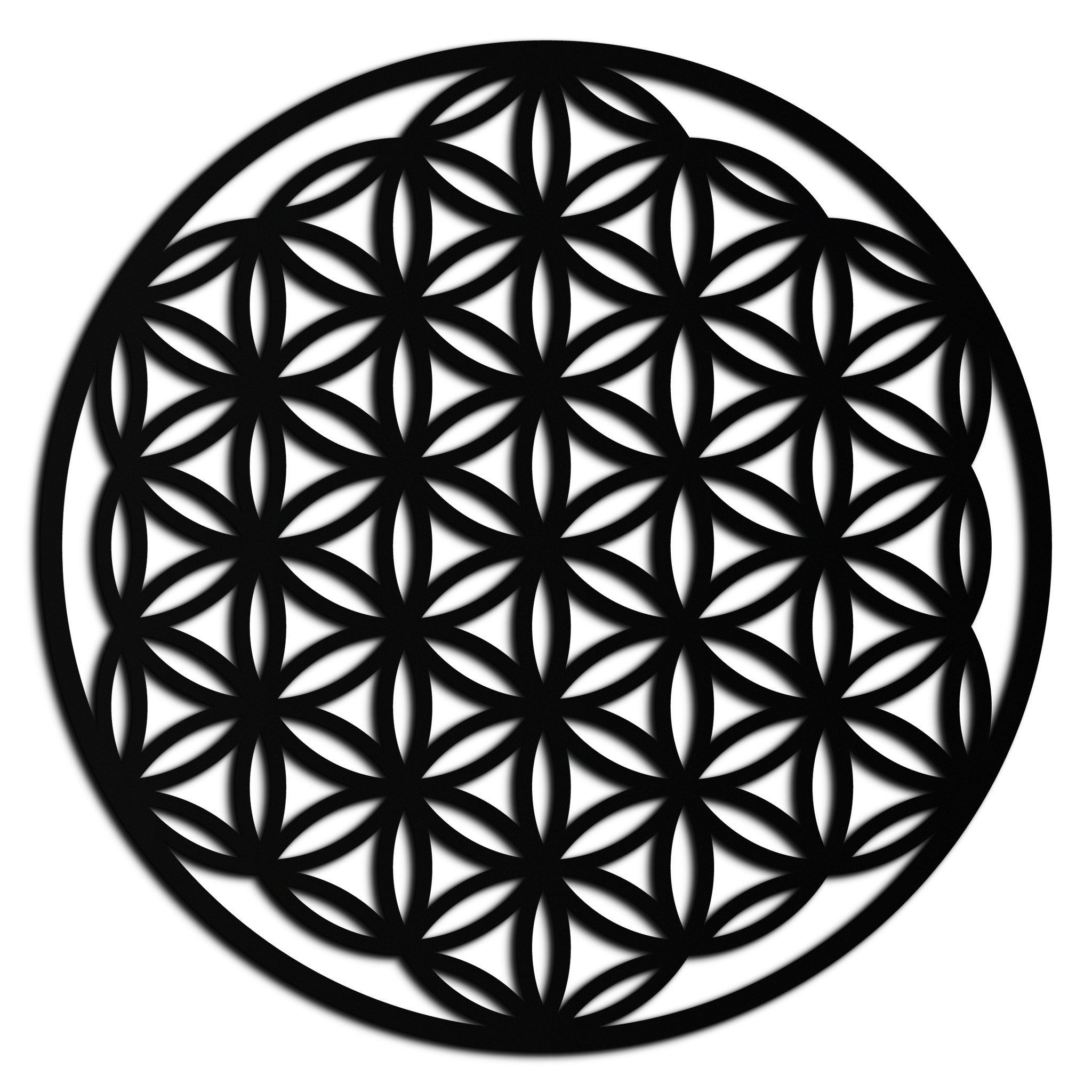 Sacred Geometry Metal Wall Art - Flower of Life Design - KAF158 - New Age Realms