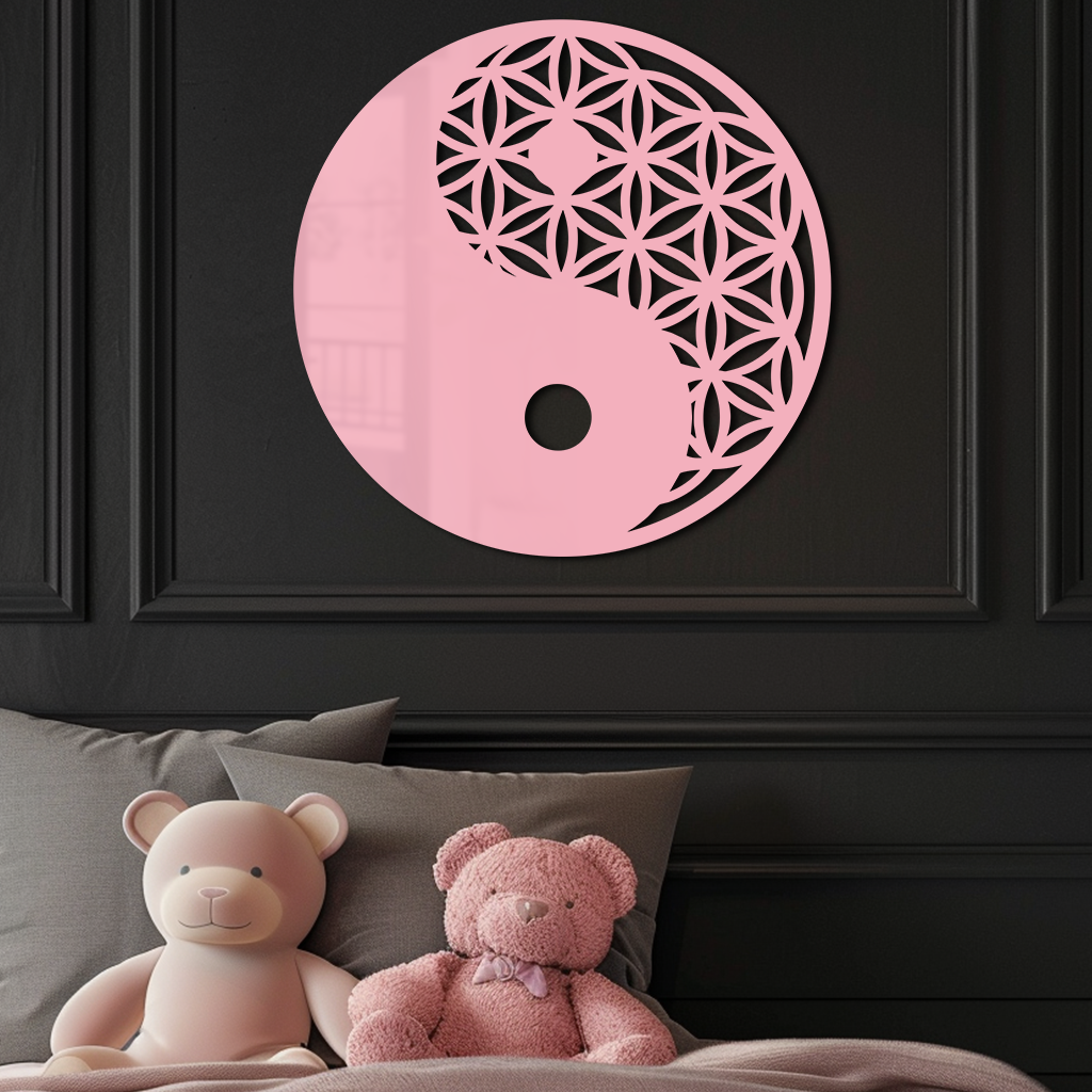 Lotus Mandala Silhouette Metal Wall Art – Sacred Geometry Design - KAFGP056 - New Age Realms