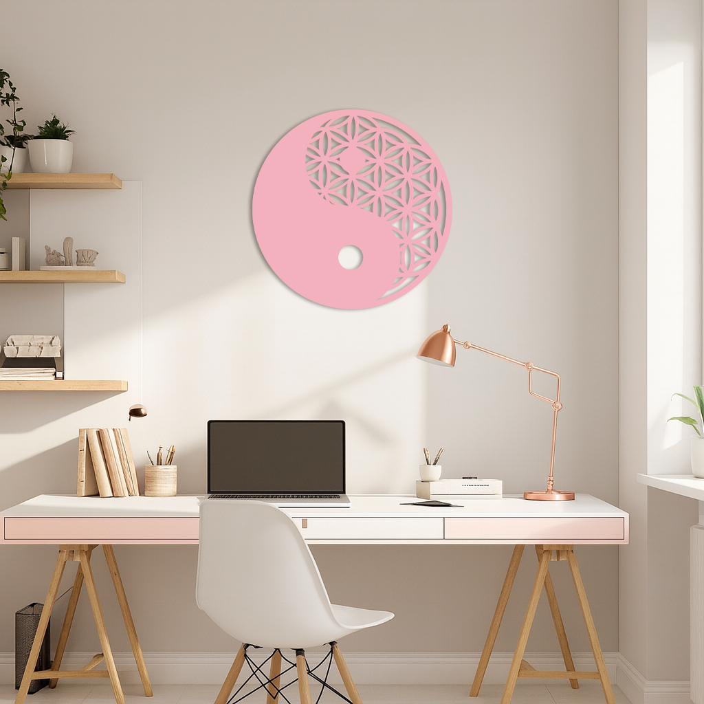 Lotus Mandala Silhouette Metal Wall Art – Sacred Geometry Design - KAFGP056 - New Age Realms