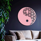 Lotus Mandala Silhouette Metal Wall Art – Sacred Geometry Design - KAFGP056 - New Age Realms