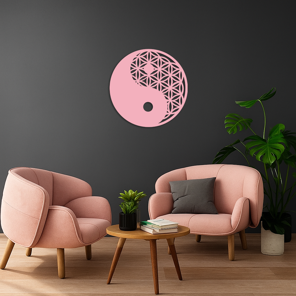 Lotus Mandala Silhouette Metal Wall Art – Sacred Geometry Design - KAFGP056 - New Age Realms
