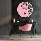 Lotus Mandala Silhouette Metal Wall Art – Sacred Geometry Design - KAFGP056 - New Age Realms