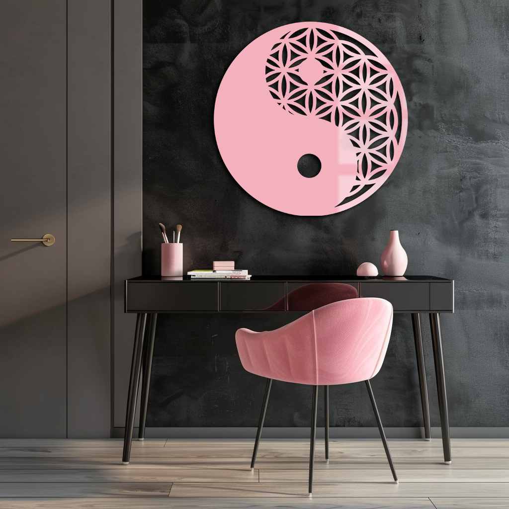Lotus Mandala Silhouette Metal Wall Art – Sacred Geometry Design - KAFGP056 - New Age Realms