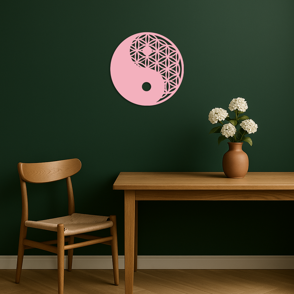 Lotus Mandala Silhouette Metal Wall Art – Sacred Geometry Design - KAFGP056 - New Age Realms