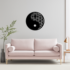 Lotus Mandala Silhouette Metal Wall Art – Sacred Geometry Design - KAFGP056 - New Age Realms