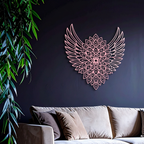 Winged Mandala Metal Wall Art – Sacred Geometry Design - KAFGP057 - New Age Realms