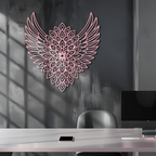 Winged Mandala Metal Wall Art – Sacred Geometry Design - KAFGP057 - New Age Realms