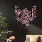 Winged Mandala Metal Wall Art – Sacred Geometry Design - KAFGP057 - New Age Realms