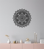 Mandala Silhouette Metal Wall Art – Intricate Sacred Geometry Design - KAFGP058 - New Age Realms