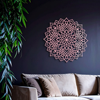Mandala Silhouette Metal Wall Art – Intricate Sacred Geometry Design - KAFGP058 - New Age Realms